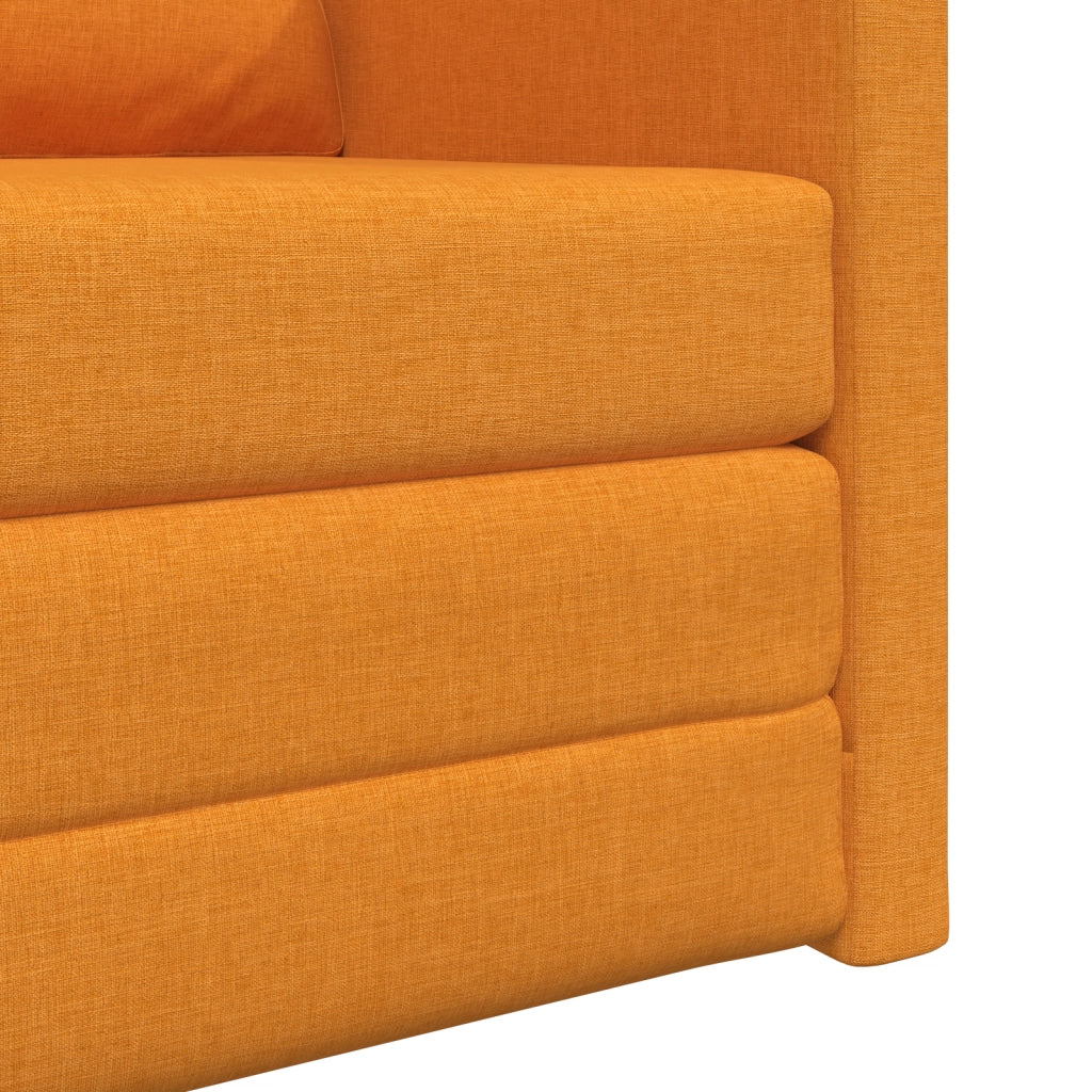 Divano Letto 2-in-1 Giallo Scuro 74x77x81 cm Tessuto