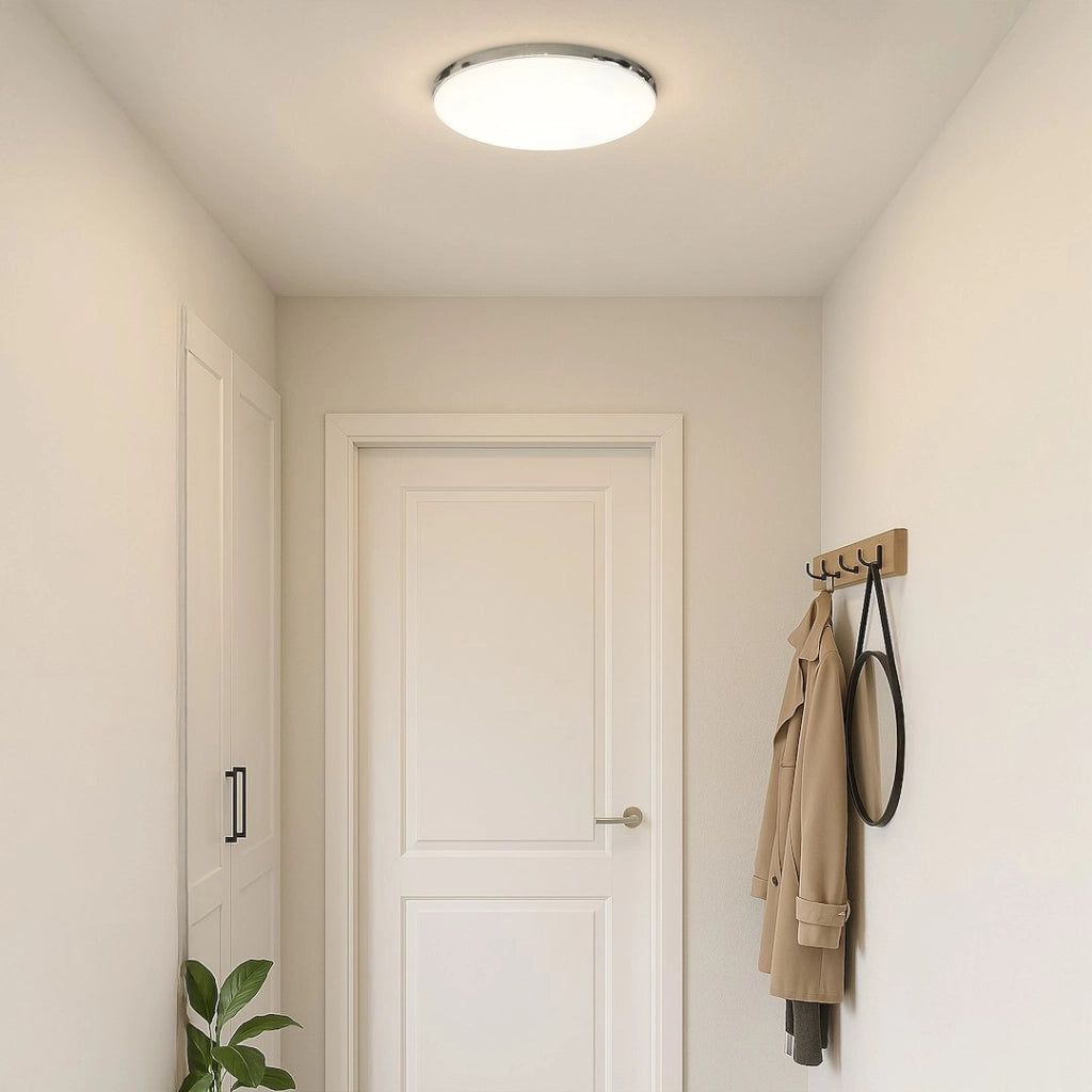 Plafoniera moderna cromata tonda Ø50 LED 36W 4000K