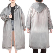 Regolabarica Premium - Poncho da pioggia trasparente con cappuccio per donne e uomini outdoor, set da 2