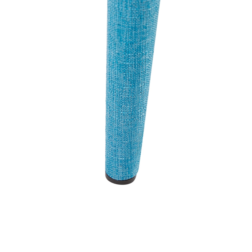 Set di 2 sedie da pranzo con rivestimento in tessuto blu stile eclettico glamour