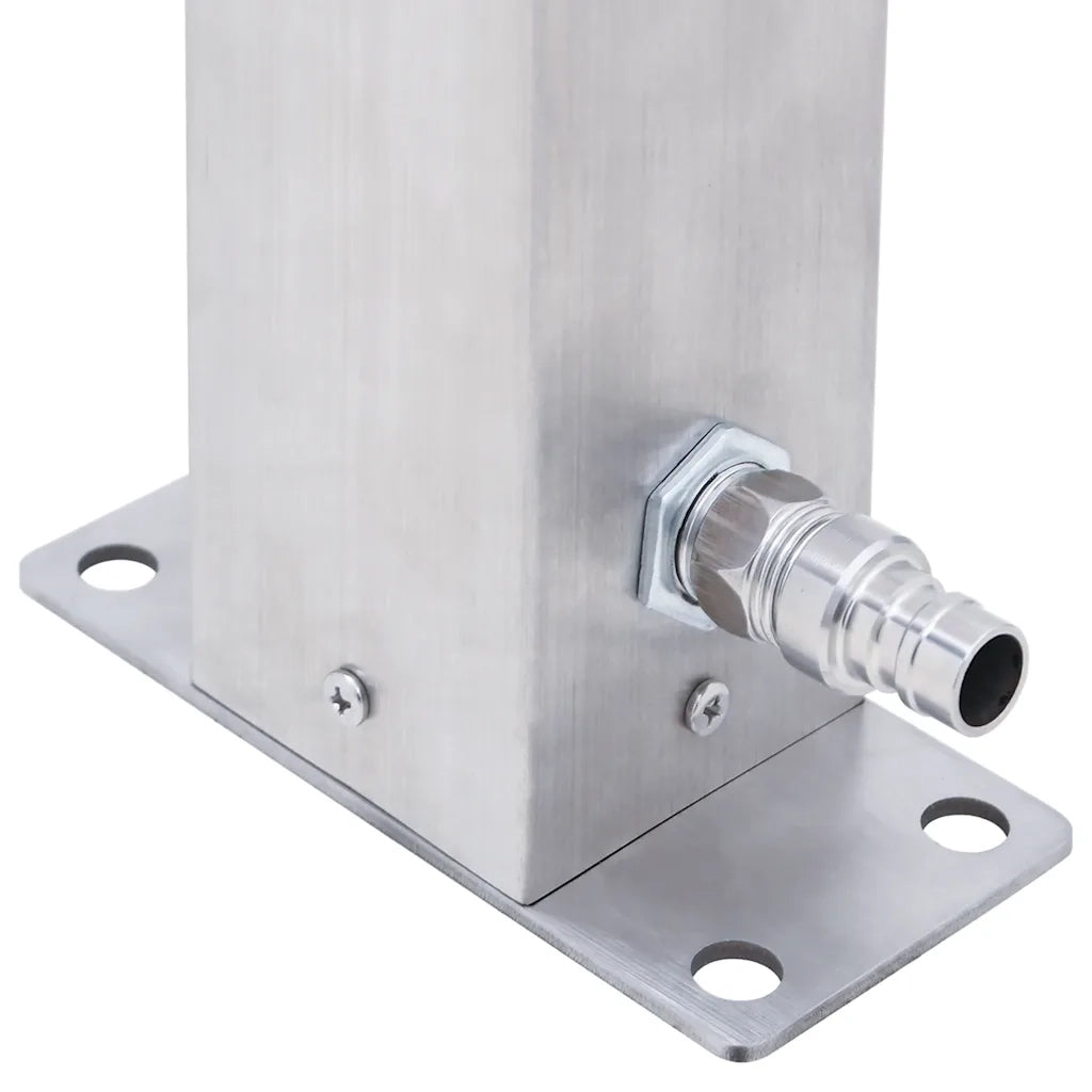Colonna d'Acqua da Giardino 80 cm Acciaio Inox Quadrato 364498