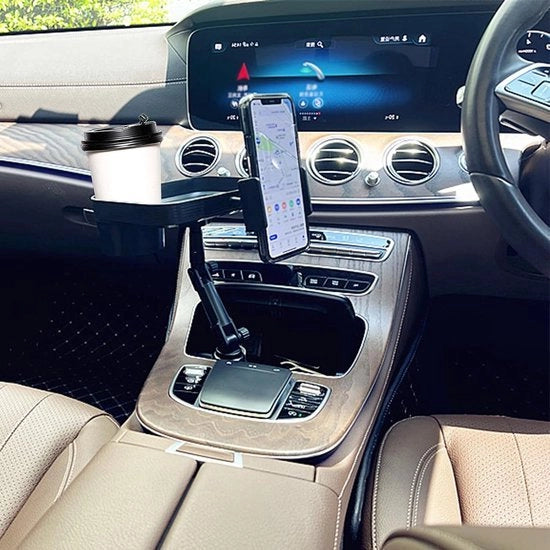 Sostegno per bicchieri per l'auto, sospensione, supporto per bicchieri, auto, tavola, tavolino, auto, contenitore per bottiglie con tavolino e supporto per smartphone, supporto per bicchieri, supporto per lattine