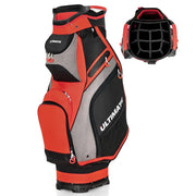 Sacca da golf verticale con 14 scomparti separati 42 x 31 x 130 cm leggera multifunzionale moderna poliestere rosso 20_0013407
