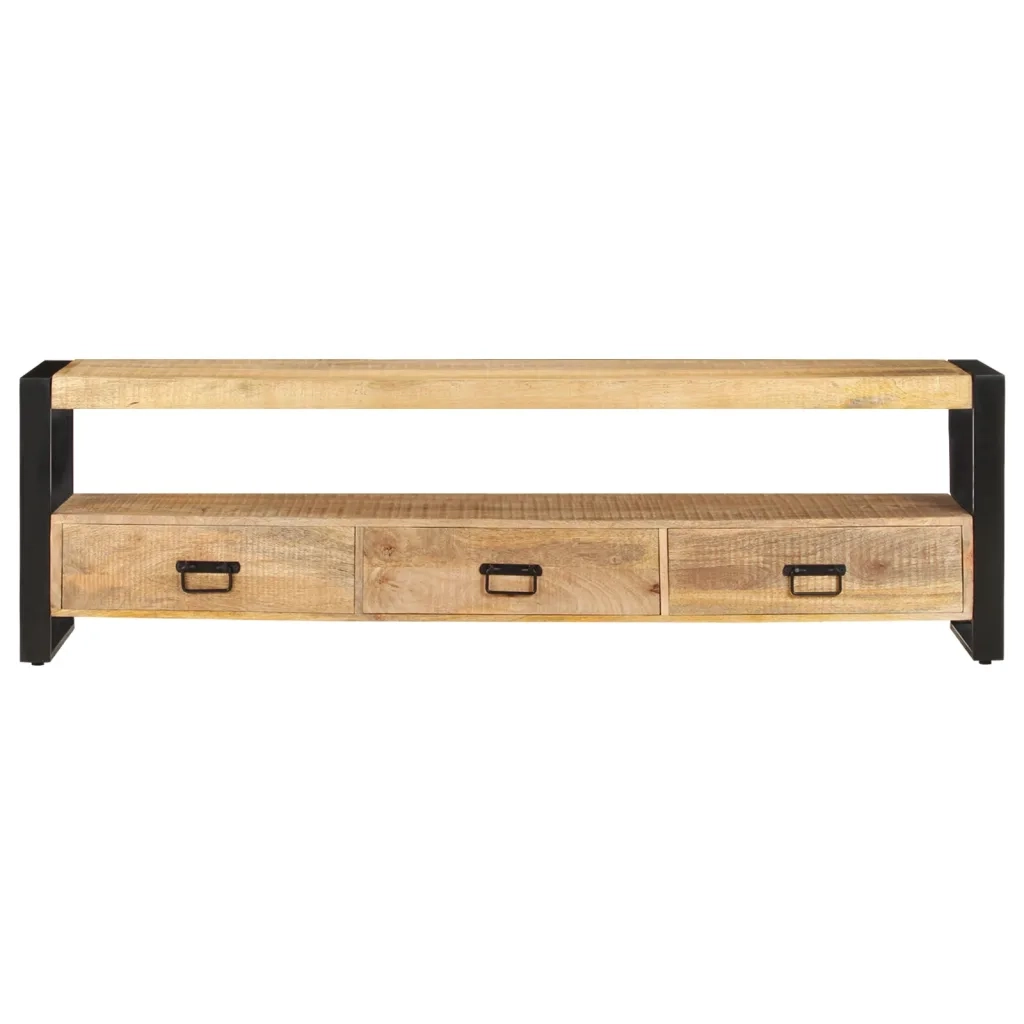Mobile TV | Armadietto TV | Mobile Porta TV 150x30x45 cm in Legno Massello di Mango