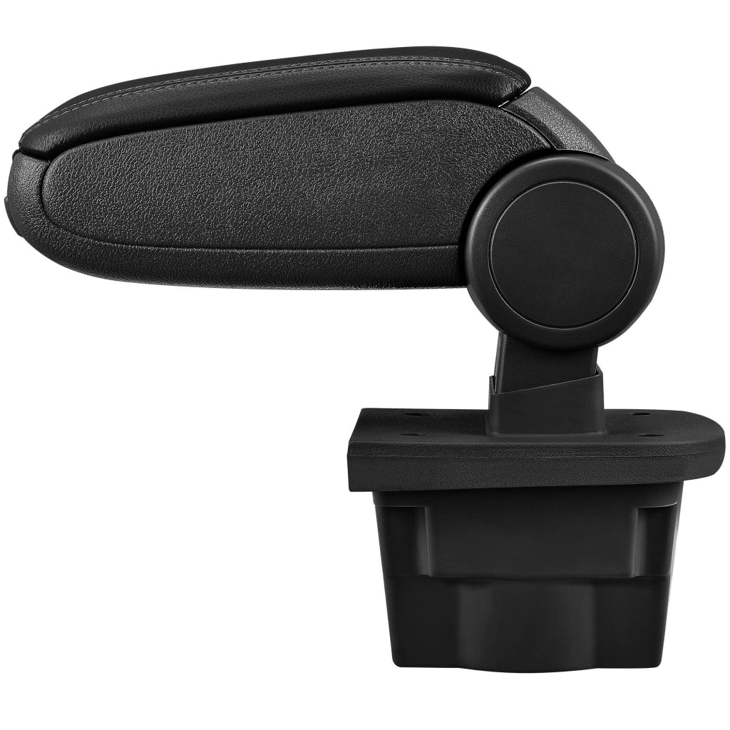 Bracciolo centrale per Opel Astra J con scomparto imbottito in similpelle nera con cuciture nere 03_0000564