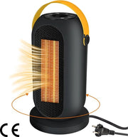 Ventilatore a Calore 1200W - Riscaldamento Elettrico Silenzioso con 90 gradi di Rotazione - Riscaldatore ECO Safe con 6 Modi - Riscaldamento Portatile con Termostato, Protezione da Sopravvivenza e Blocco di Caduta - Riscaldamento Efficiente e Sicuro per