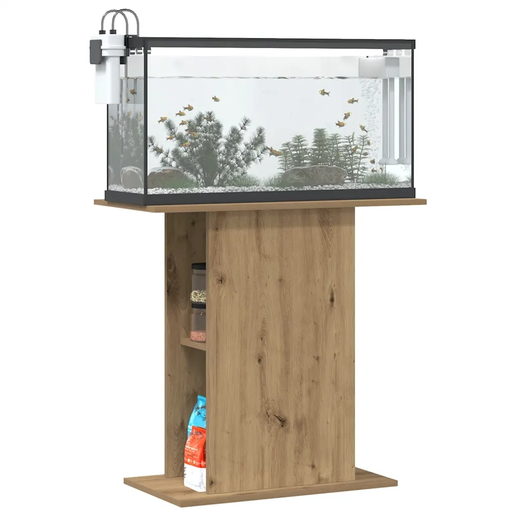 vidaXL Supporto Acquario Rovere Artigianale 36x75x72,5cm Truciolato