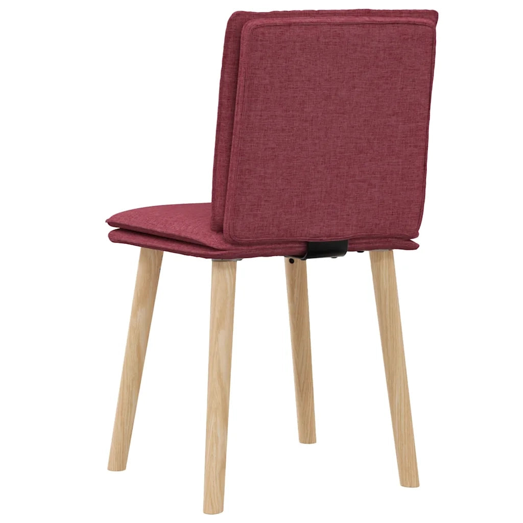 vidaXL Sedie da Pranzo 2 pz Rosso Vino in Tessuto