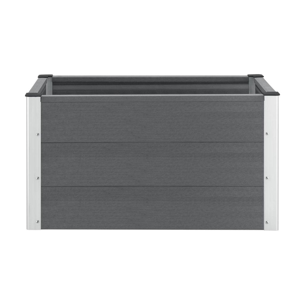 Fioriera da Giardino Esens in WPC Portafiori con Fondo Aperto 100x50x50 cm - Grigio NEU.HOLZ