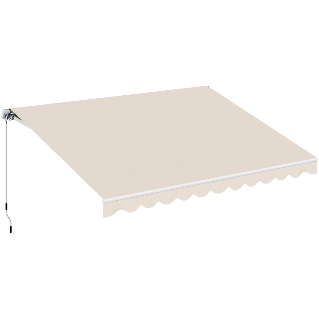 Tenda da Sole a Bracci per Esterno con Manovella, Metallo e Poliestere, 3x2.5m Beige