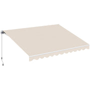 Tenda da Sole a Bracci per Esterno con Manovella, Metallo e Poliestere, 3x2.5m Beige