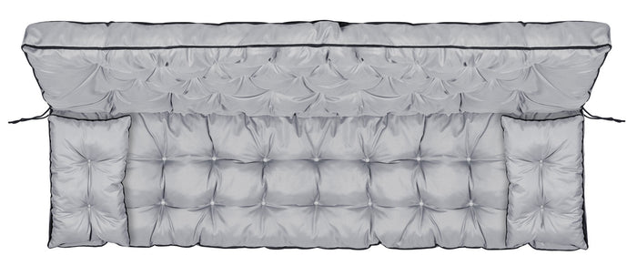AIO FACTORY 150x60x50 cm Set da giardino impermeabile con cuscino grigio