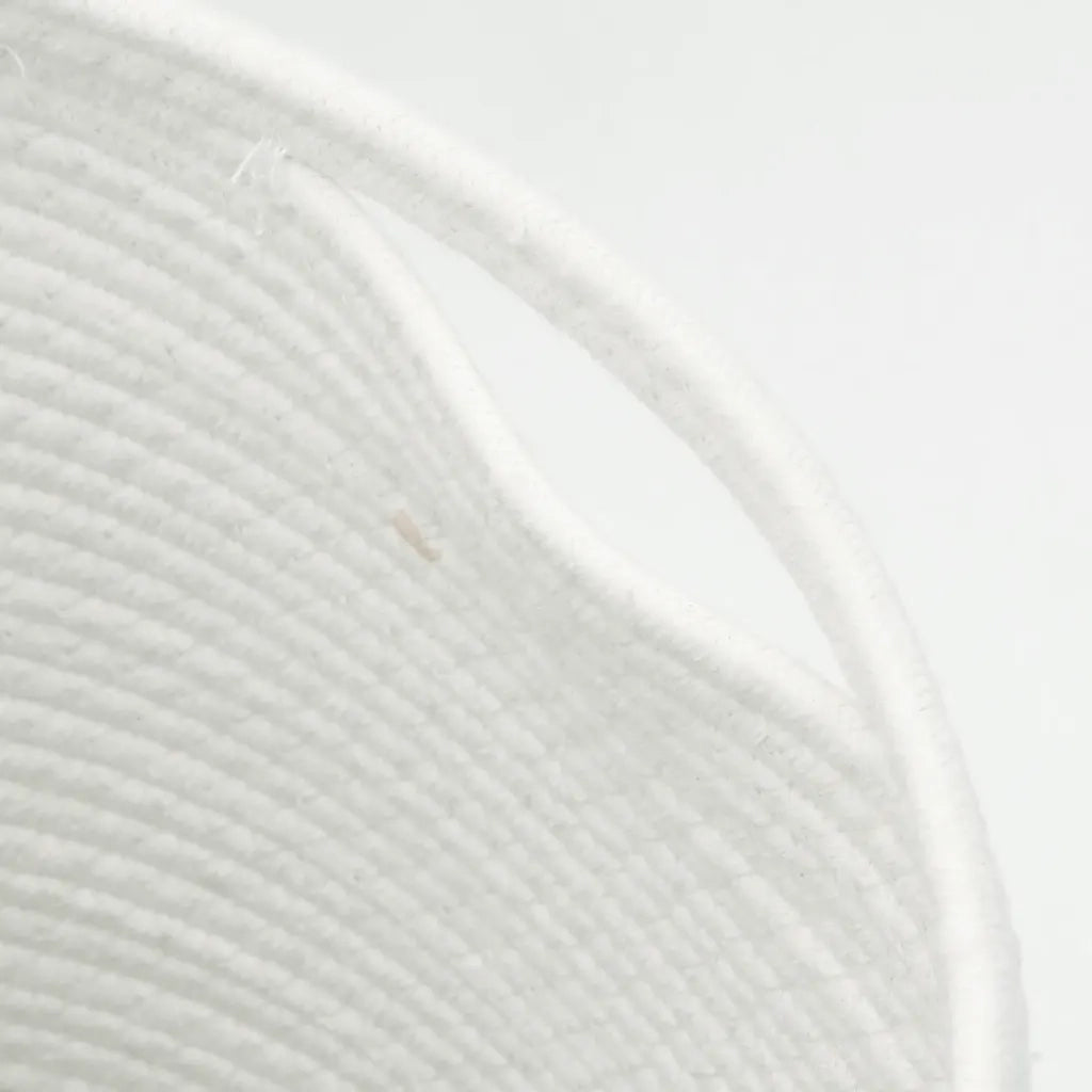 Cestino Portaoggetti Coperchio Marrone e Bianco ?40x35cm Cotone CFW5087645
