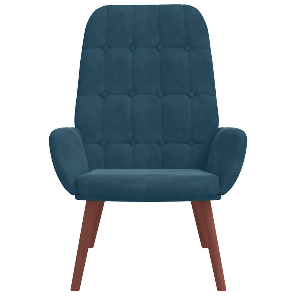 Poltrona Relax-Poltroncina Blu in Velluto 321140