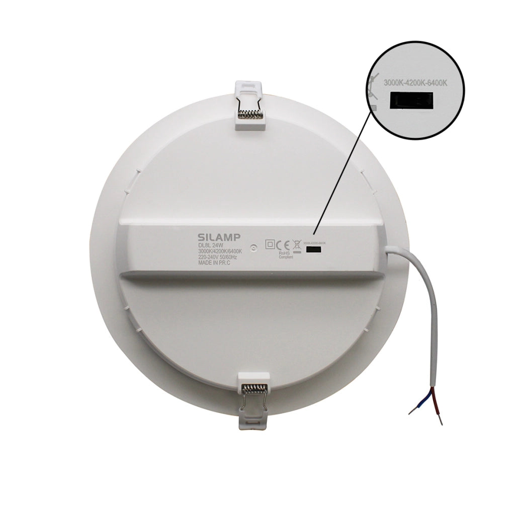 Faretto LED a Incasso 24W 220V Diametro 225 mm Luce Switch CCT 3000K-4200K-6400K
