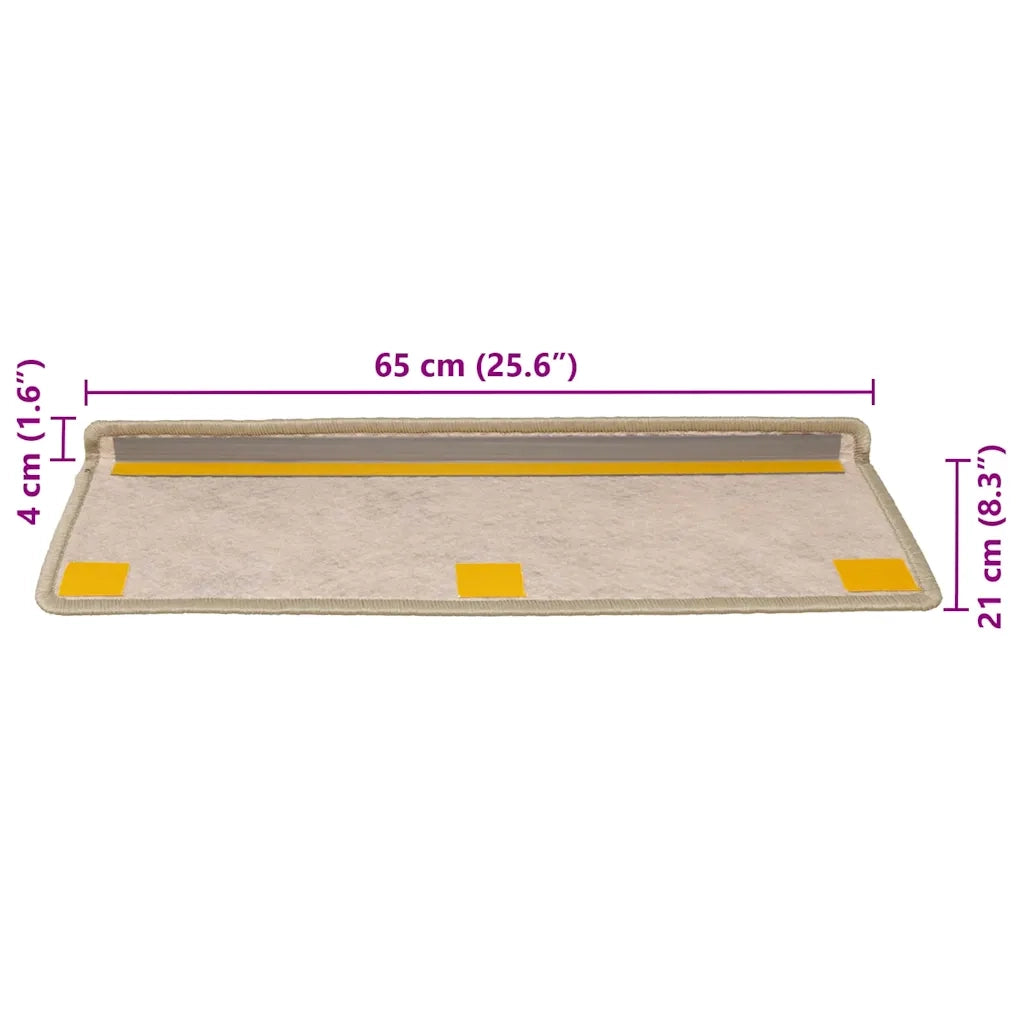 Tappeti Autoadesivi Scale Aspetto Sisal 30 pz | Gradini per Scale 65x21x4 cm Verde Chiaro