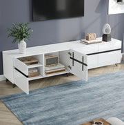 Mobile TV 180 x 40 x 49 cm con 4 armadi e 8 piedini