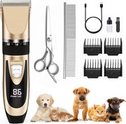Trimmer per animali - Trasformatore per pelo, tondeuse silenziosa, spazzola per zampe, occhi e orecchie per cani, gatti