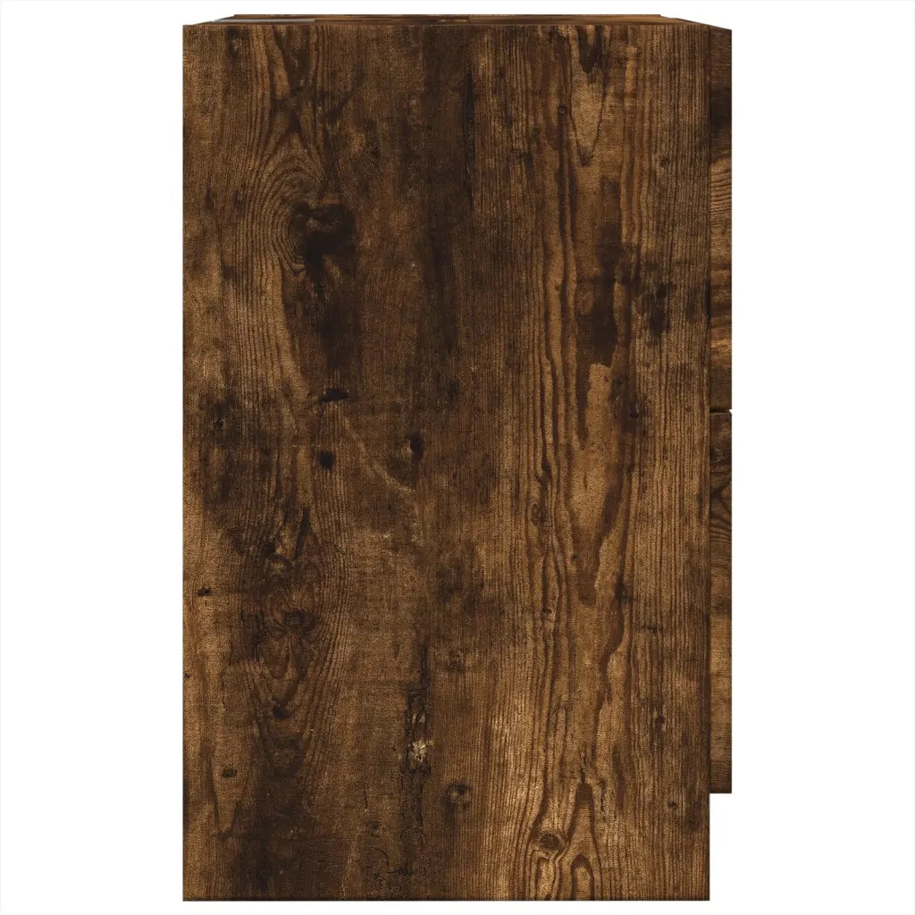 Mobile Lavabo | Armadio Lavabo Rovere Fumo 80x33x60 cm in Legno Multistrato