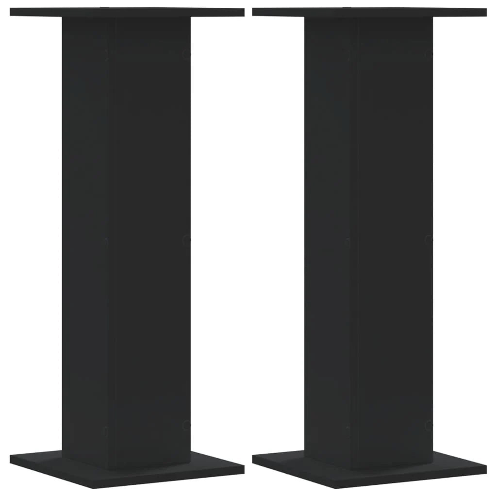 Portavasi mobili per fiori set da 2 30 x 30 x 80 cm legno ingegnerizzato nero 02_0045282