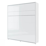 Lenart Bed concept letto da parete verticale cm191x46-228x217H Bianco lucido