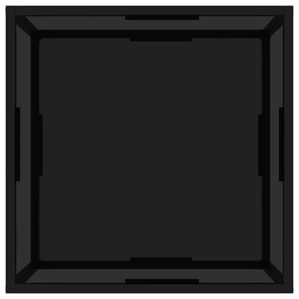 Tavolino da salotto | Tavolino da caff¨¨ | Tavolino da Soggiorno Nero 60x60x35 cm in Vetro Temperato