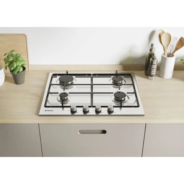 Candy Idea CHW6BRX Acciaio inox Da incasso 60 cm Gas 4 Fornello(i)