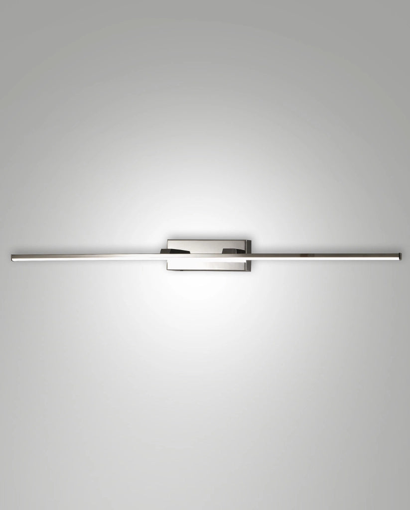 Nala Lampada da Parete LED Integrato 15W 1850lm 3000K IP44 in Metallo e Metacrilato Colore Cromo, Design Moderno e Funzionale per Interni ed Esterni