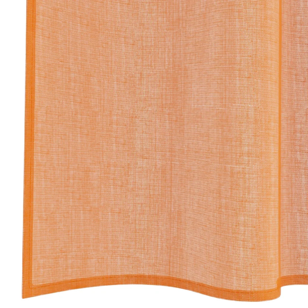 vidaXL Tende in Voile con Tasche per Aste 2 pz Terracotta