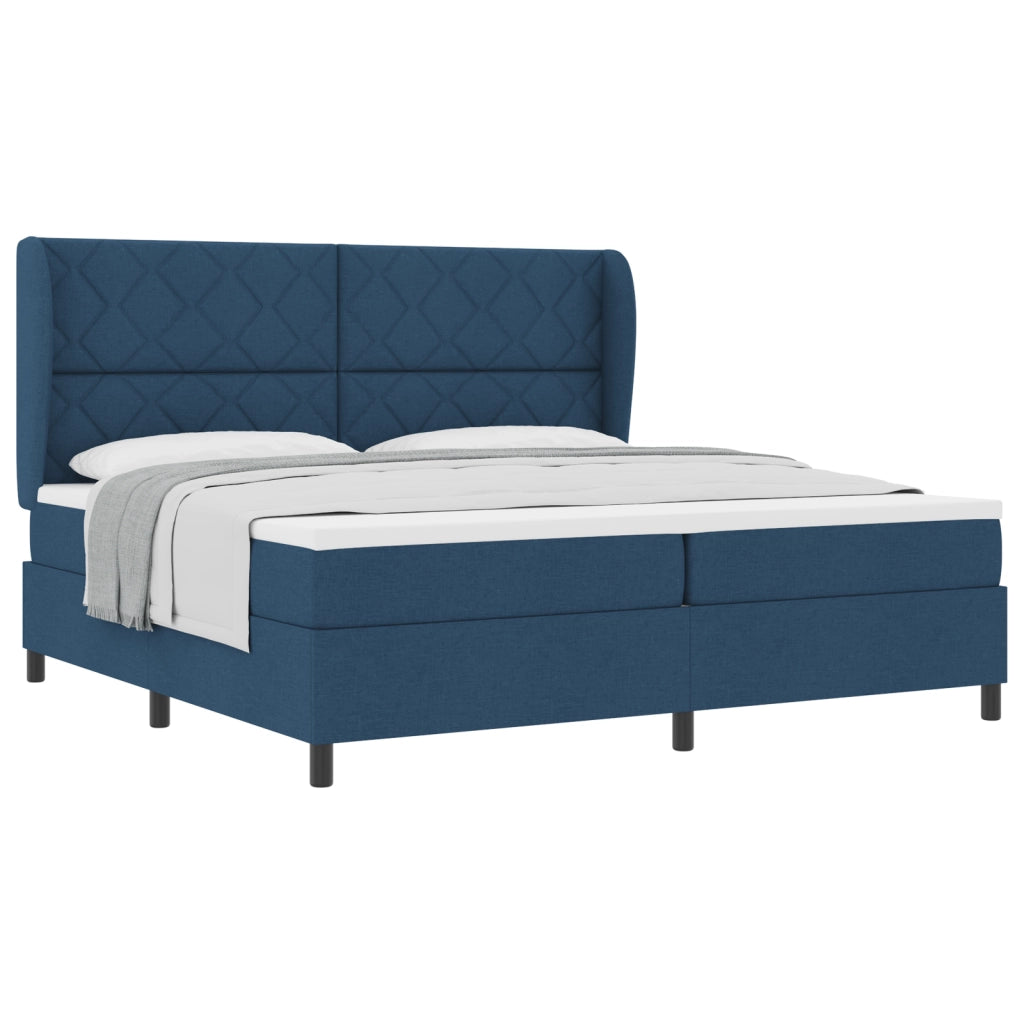 Letto a Molletta con Materasso - Blu, 200x200 cm, Tessuto