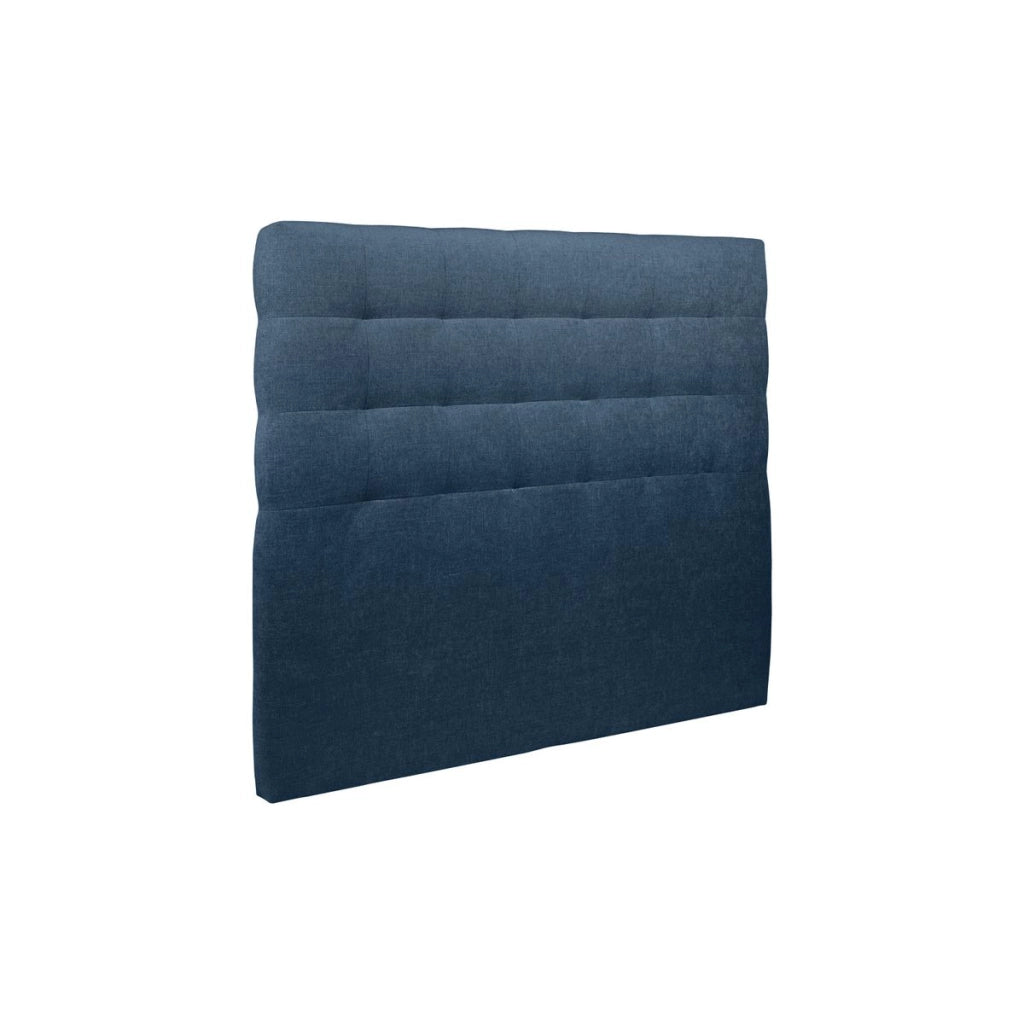 Testiera in tessuto natté blu oceano imbottita L140 cm