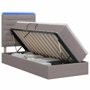 Letto con contenitore LED e materasso Tortora 100 x 200 cm 3459864
