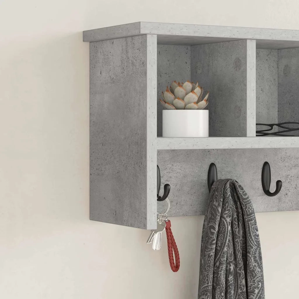 Appendiabiti a muro Grigio cemento 50 x 16 x 26 cm CFW9133054