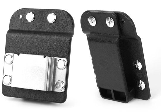 Raccordi per cinture per trapano - 2x Clip per cintura - Nero - Acciaio Manganese - Utile per l'installazione - Clip resistenti - Adatti per diversi strumenti...