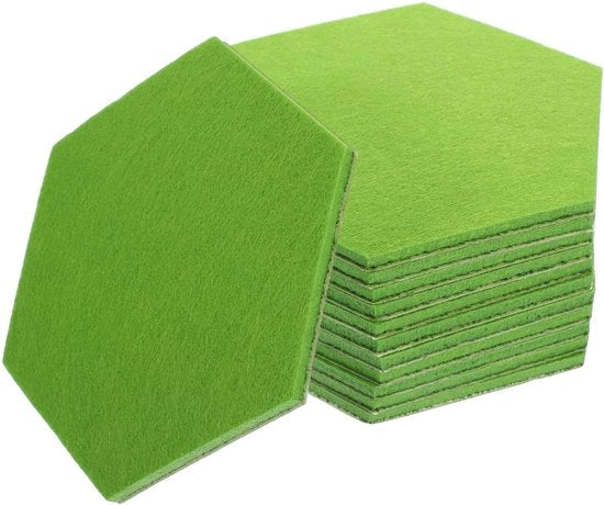 Tavolo di appoggio 12 pezzi - a sei angoli - autoadesivo - velluto - duraturo - colore latticello - multifunzionale - adesivo per parete