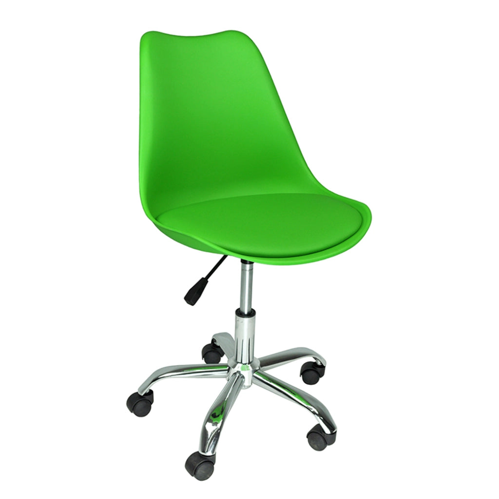 Sedia da ufficio girevole, sedia da scrivania verde con rotelle - Sally - SU14SAPM