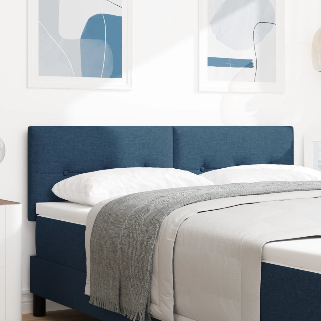 Testiera  con bottoni trapuntati Blu 140 cm Tessuto