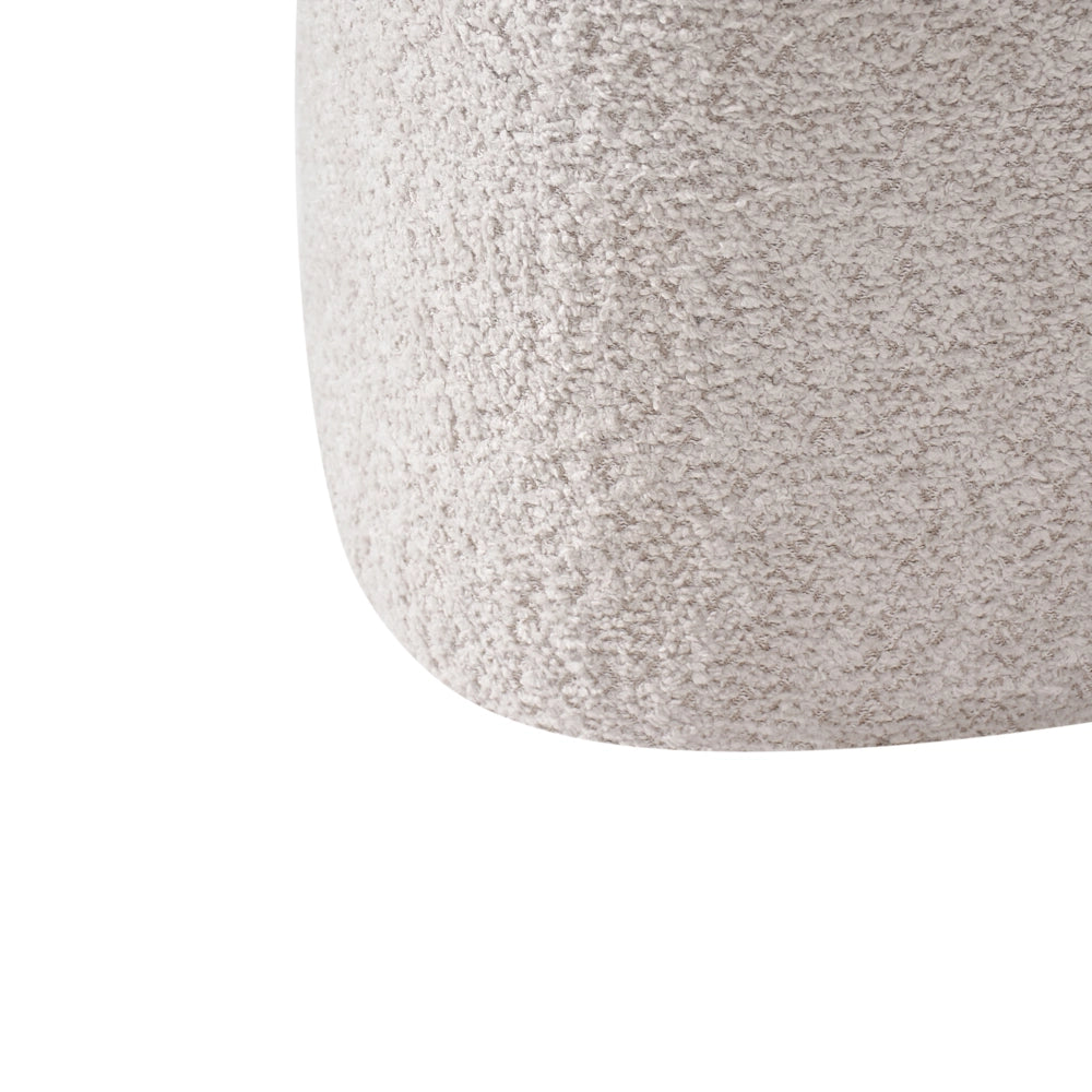 Pouf poggiapiedi imbottito a forma di cuore Pouf ottomano in ciniglia Beige camera da letto soggiorno