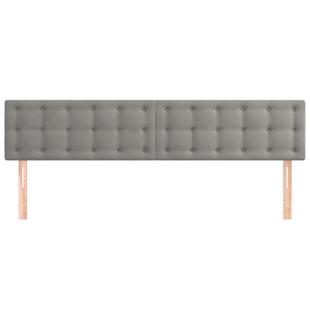 Testiera | Testata Grigio Chiaro 180x5x78/88 cm in Velluto