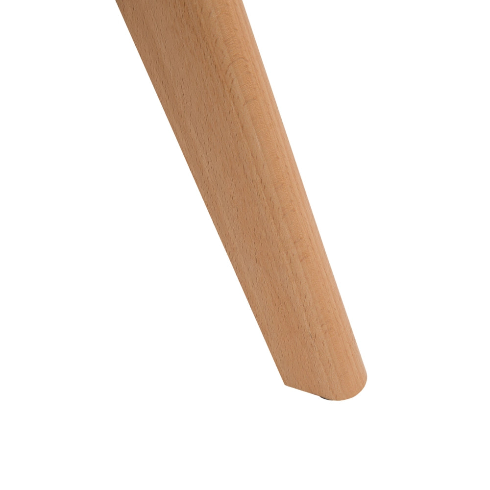 Set di 2 Sedie da Pranzo in Ecopelle Nera Gambe in Legno Lucido