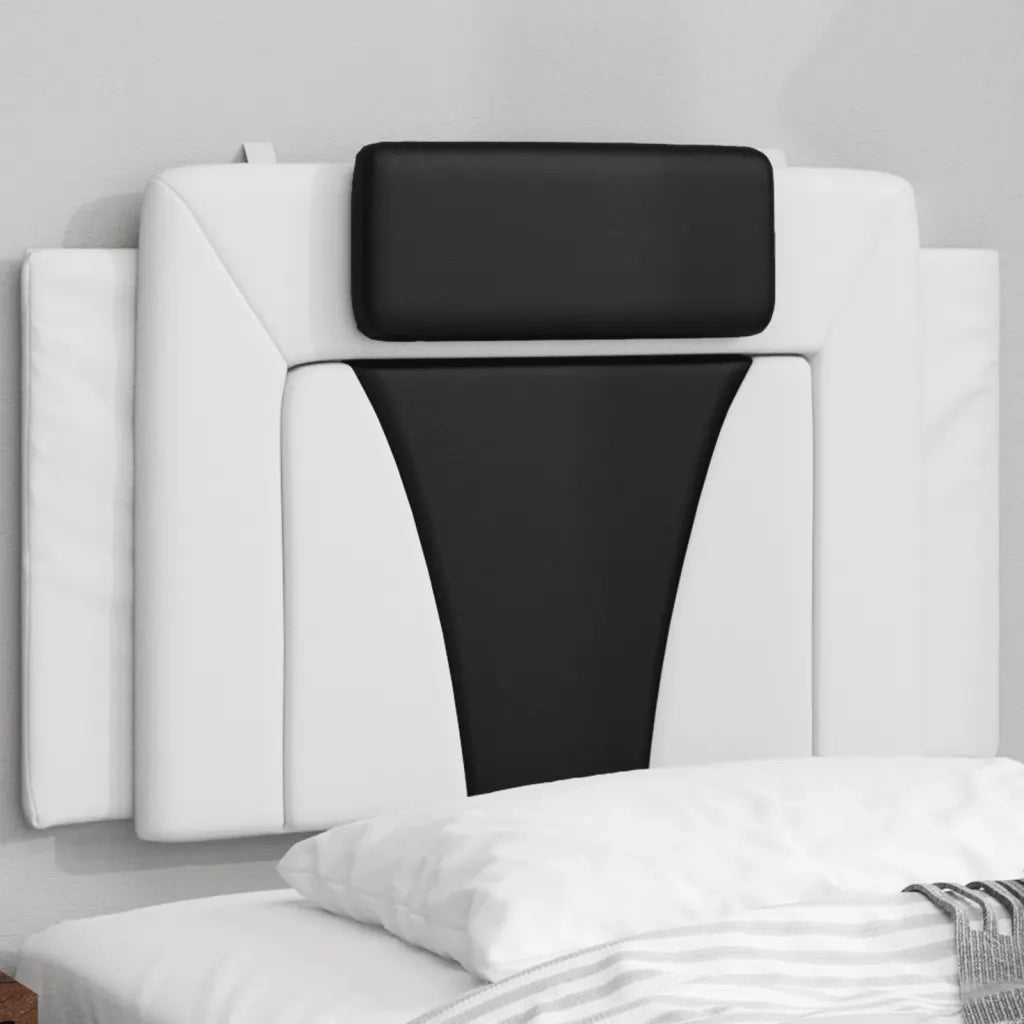 Cuscino Testiera Viana Nero e Bianco 90 cm in Similpelle 374773