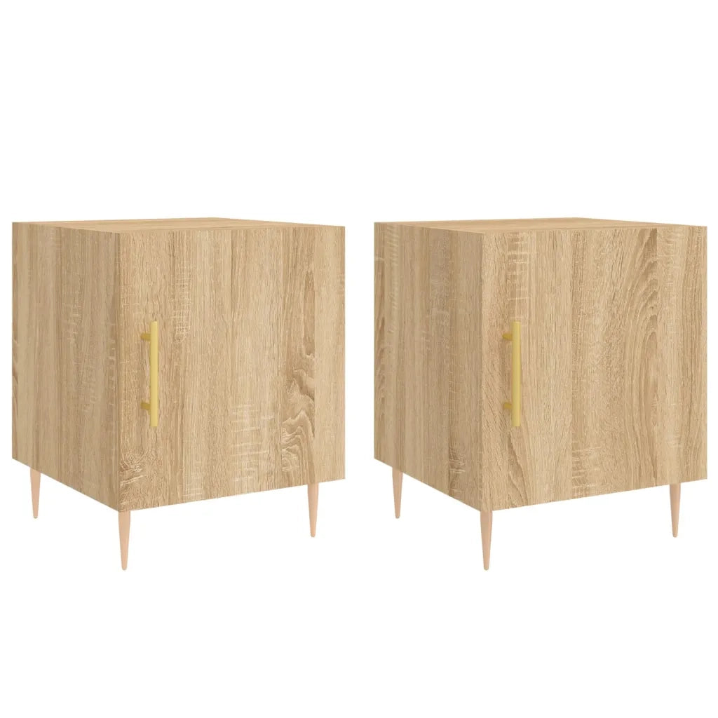 Comodini 2 pz-Set di 2 Tavolino da notte Rovere Sonoma 40x40x50 cm in Legno Multistrato 545432