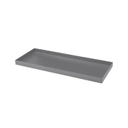 Sottovaso Rettangolare per Vaso a Cassettone Schio Cassa Smoke 80x29,5 cm in Plastica Grigio
