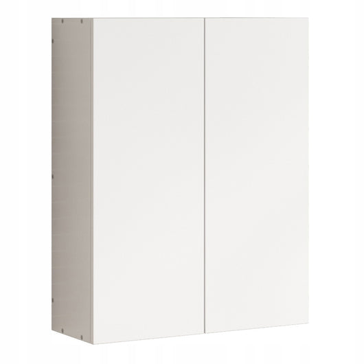 Mobile da bagno sospeso a 2 ante, 60 cm, moderno e salvaspazio.