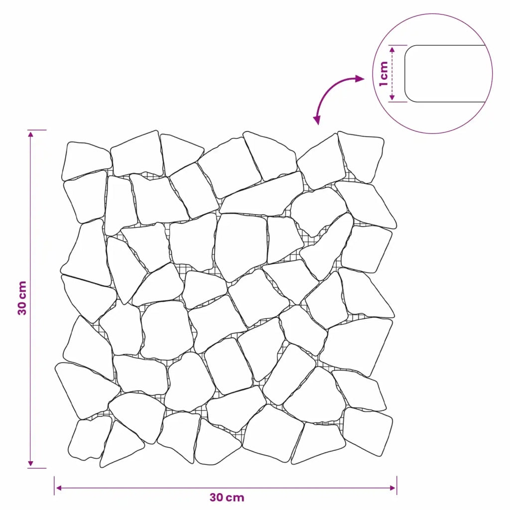 Piastrelle Mosaico Grigio Chiaro 30 x 30 cm Marmo 42033528