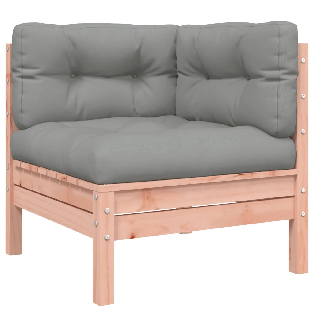 Set Divani Giardino 3 pz Cuscini Legno Massello Abete Douglas