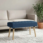 Panchina trapuntata a canale Blu 80 x 40 x 46 cm Tessuto 42038481