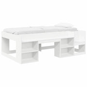Telaio del letto | Letto per Bambini con storage Bianco 75 x 190 cm