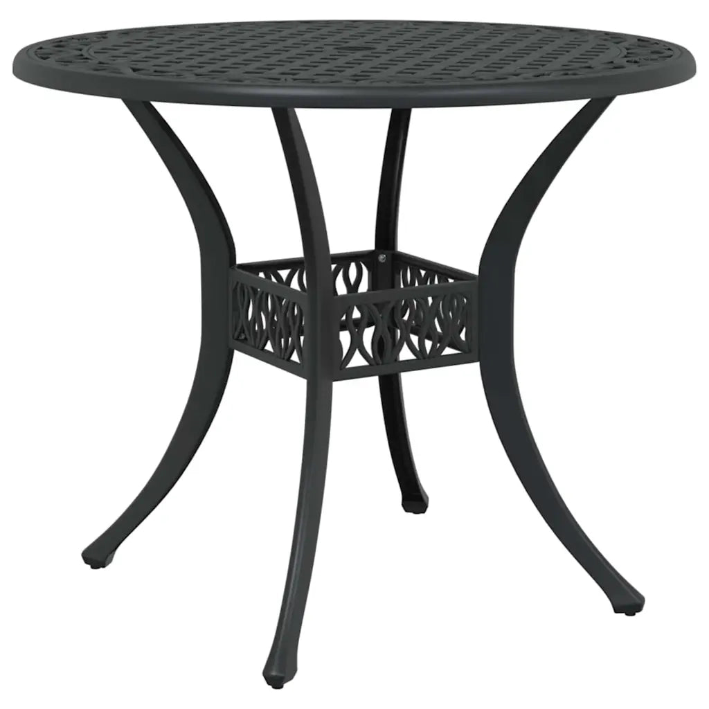 Set da Pranzo per Giardino 5 pcs Nero Alluminio 3334709
