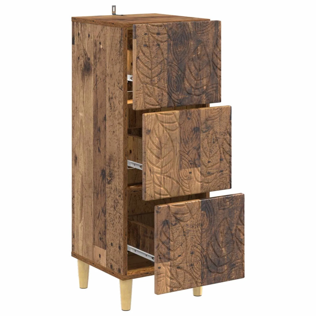 Mobile con Cassetti Legno antico 33 x 34,5 x 90 cm